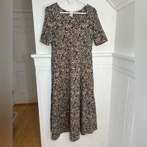 Pact Fit & Flare Signature Scoop Neck Midi Dress size Medium